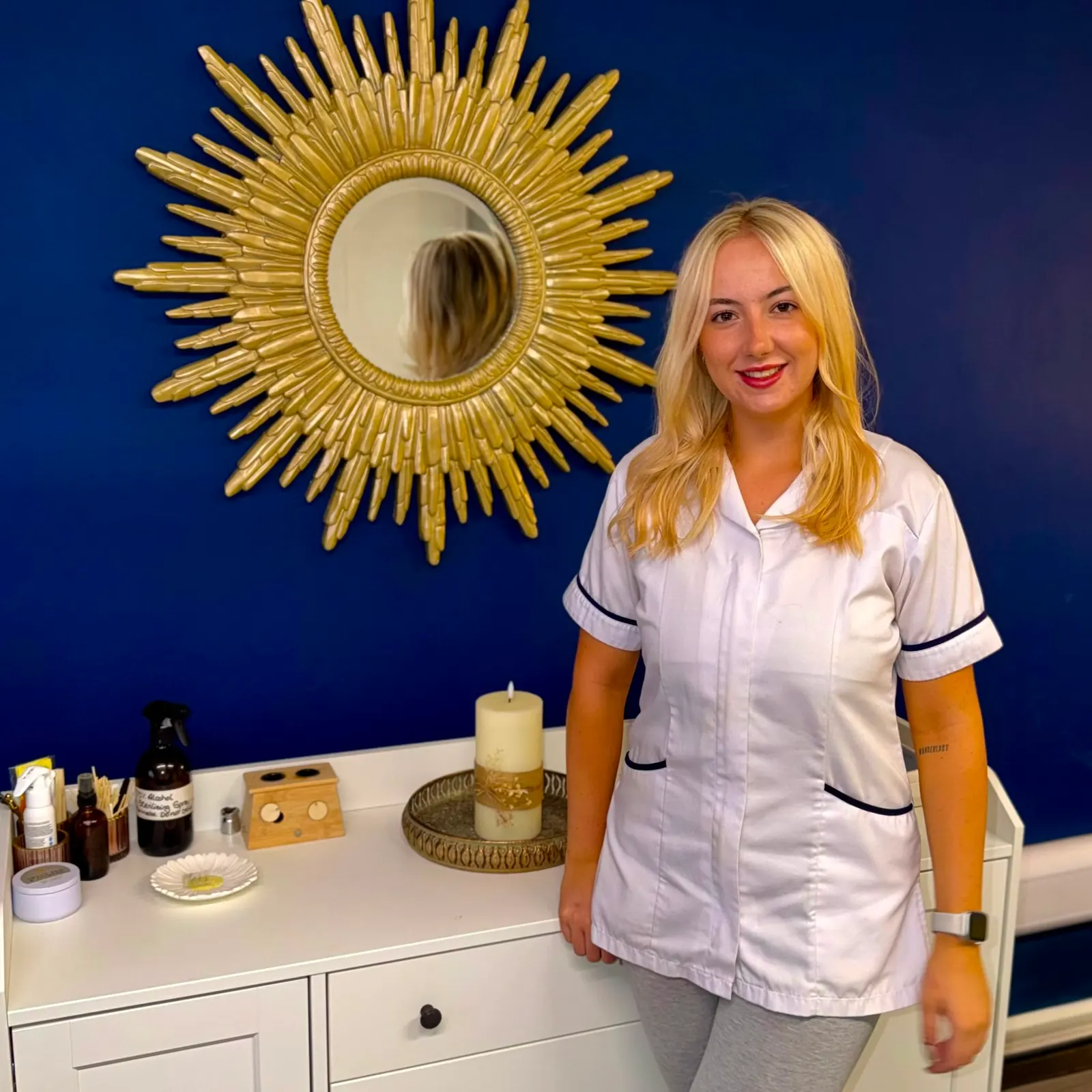 Missy Gillespie in the MASG Therapy treatment room in Boldmere, Sutton Coldfield